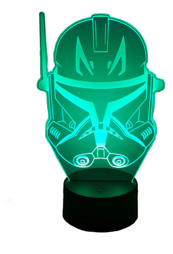 Lámpara Casco Capitan Rex Star Wars Led Fan Art
