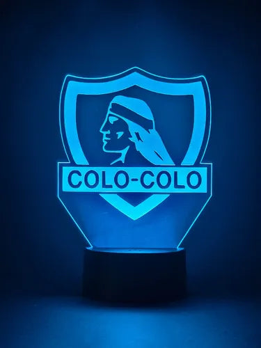 Lampara Led 3d Equipo Colo Colo  Negro Verde