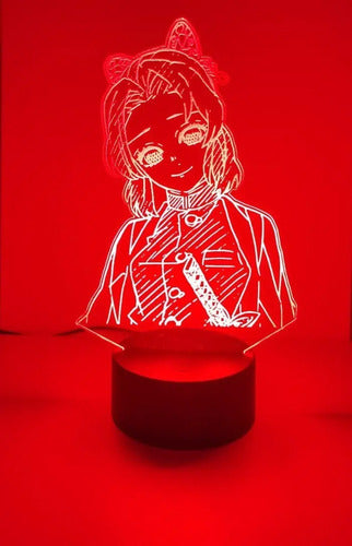 Lampara Led 3d Shinobu Kocho Kimetsu No Yaiba