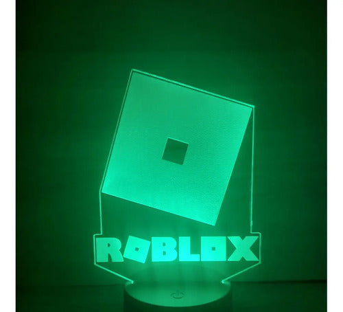 Lámpara Led Logo Roblox Fan Art Decoración