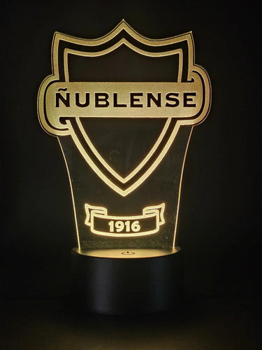 Ñublense Fútbol Lampara Led Ilusion 3d Fanart Club Deportivo