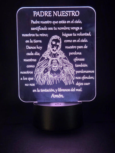 Oración Padre Nuestro Lámpara Led Protección Hogar
