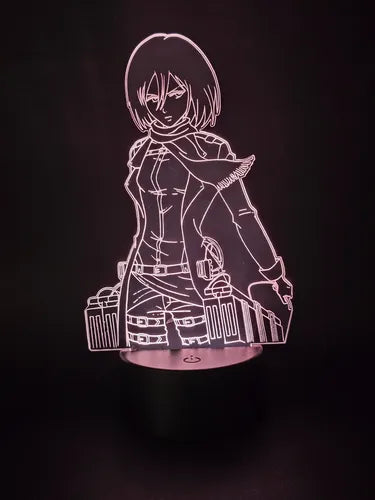 Lampara 3d Mikasa Ackerman Shingeki No Kyojin Snk