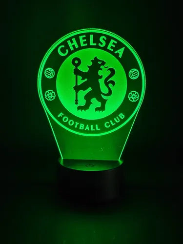 Chelsea Fútbol Club Lampara Led Ilusion 3d Fanart