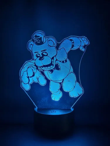 Freddy Five Nights At Freddy's Lámpara Led 3d Fnaf Luz