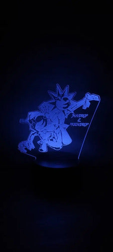 Sundrop Y Moondrop Five Nights At Freddy's Lámpara Led 3d Negra