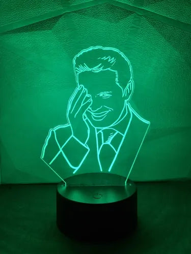 Luis Miguel Fanart Lámpara Led Ilusión 3d Decoración  Negro Otro