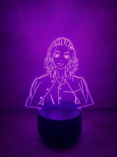 Lampara Led 3d Manjiro Sano Mikey Tokyo Revengers Anime