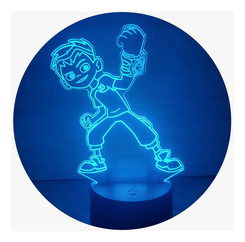 Ben 10 Lámpara Led Cartoon Fan Art Decoración Negro
