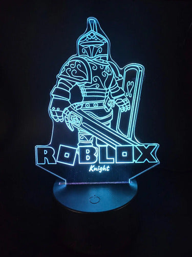 Lámpara Roblox Knight Juego Led Ilusión Decoración Fan Art