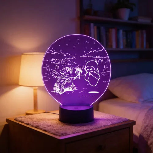 Walle Y Eva Romántico Lámpara Led Animado Artline Decorativo