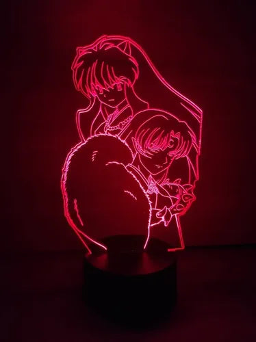 Lampara Led 3d Inuyasha Y Sesshomaru