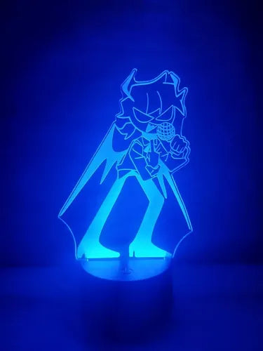 Fnf Selever Lampara Led 3d Friday Night Funkin Personajes  Negra