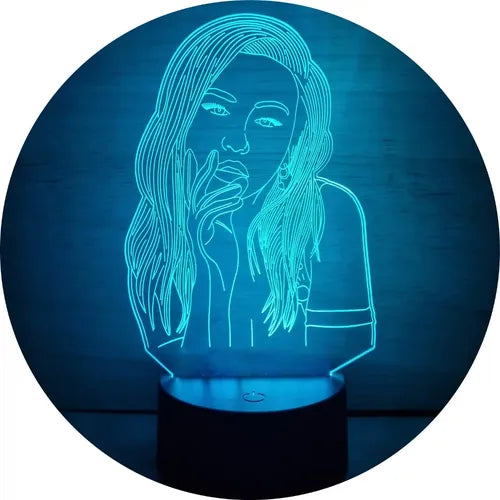 Lampara Led Cristina Aguilera Cantante Decoración Art Line