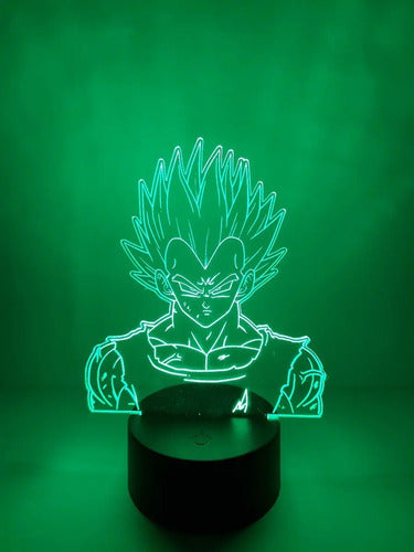 Lámpara Led Vegeta Majin Vegeta Dragon Ball Luz Decoración