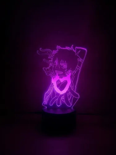 Blue Exorcist Lampara Led Ilusion 3d Anime Rin Okumura Negro