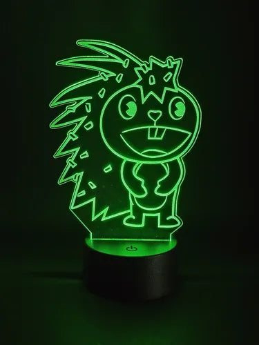 Lámpara Flaky Happy Tree Friends Led Ilusión 3d Decoración Flaky