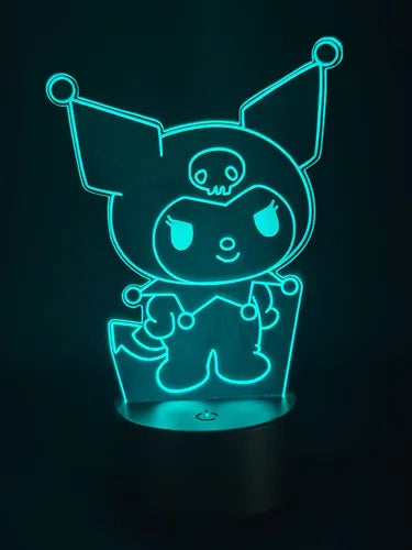 Lámpara Kuromi Hello Kitty Sanrio Led Decoración Fan Art
