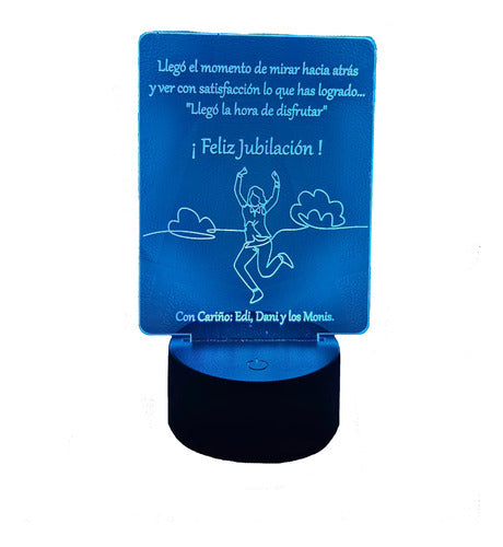 Lámpara Para Jubilación Regalo Led Luz