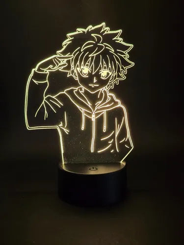 Lampara Led 3d Killua Zoldyck Hunter × Hunter Luz Decoración