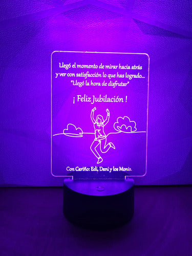 Lámpara Para Jubilación Regalo Led Luz