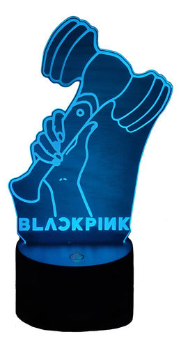 Black Pink Lightstick Lightband Lampara Led Ilusion 3d Kpop Negro