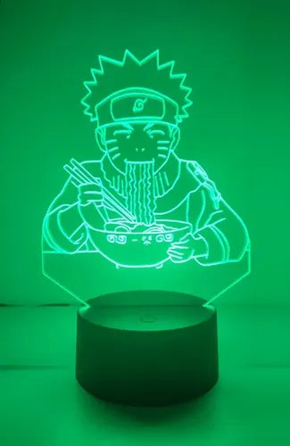 Lampara Led Ilusión 3d Naruto Ramen Decoración Anime