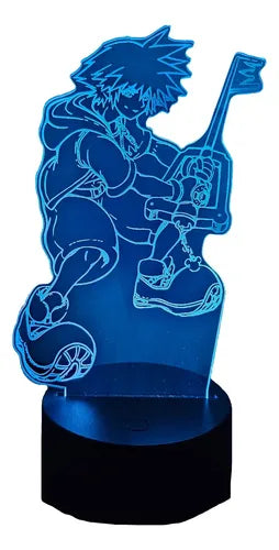 Lámpara Led Sora Kingdom Hearts Fan Art Decorativa