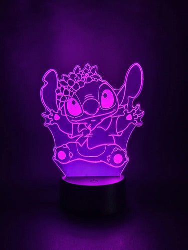 Lampara Led 3d Stitch De Lilo Y Stitch Decoración Luz