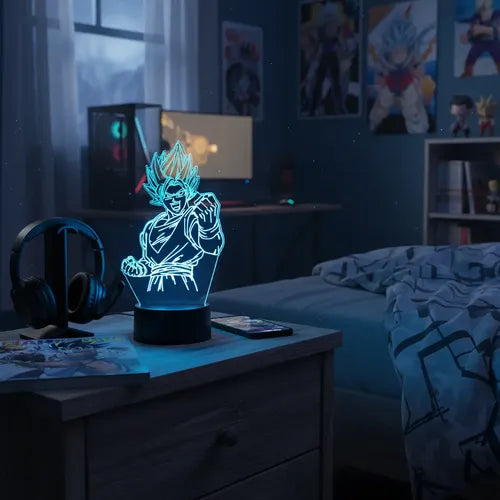 Lampara Led Ilusión 3d Goku Dragon Ball Decoración Kakaroto