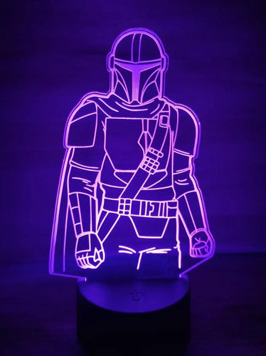Lampara Led 3d The Mandalorian Star Wars