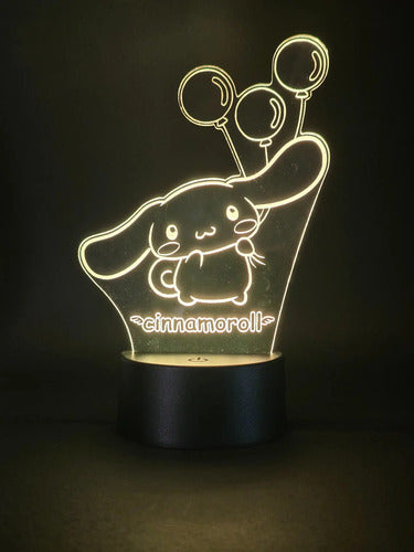 Cinnamoroll Lámpara Led Kawaii Fanart Serie Hello Kitty