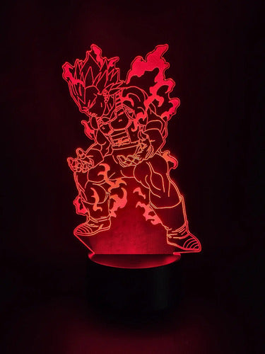 Vegeta Mega Instinto Dragon Ball Lámpara Led Luz Ilusión 3d