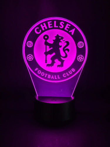 Chelsea Fútbol Club Lampara Led Ilusion 3d Fanart