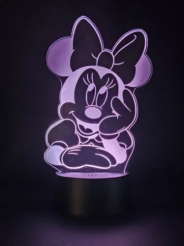 Lámpara Led Minnie Soñadora Fan Art Decorativa