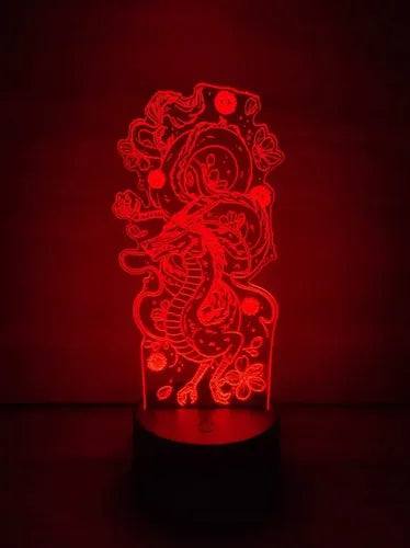 Lampara Led 3d Dragón Haku El Viaje De Chihiro Studio Ghibli