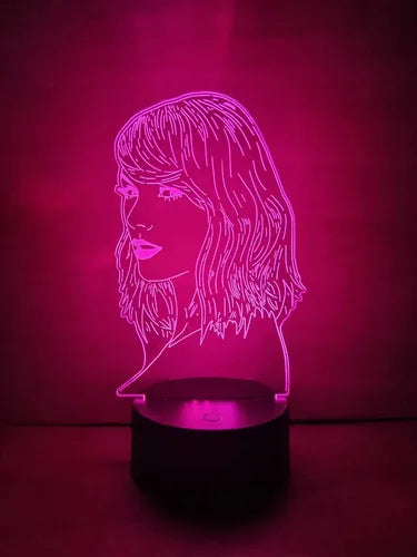 Lampara Led Taylor Swift Cantante Decoración Art Line