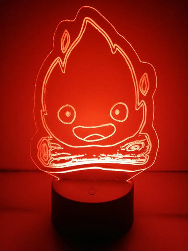 Lampara Led 3d Calcifer Studio Ghibli