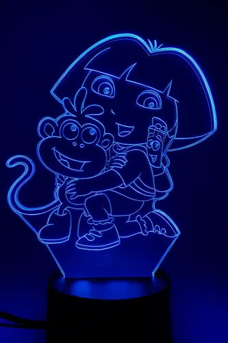Lámpara Dora La Exploradora Y Botas Ilusión Decoración