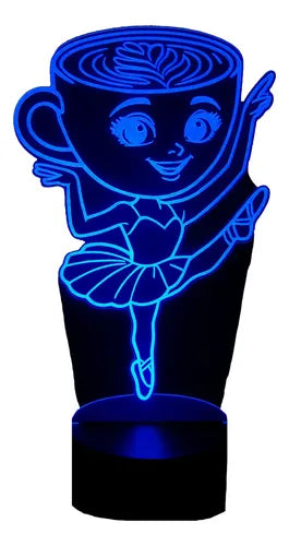 Lámpara Bailarina Capuchina Led Ilusión Decoración Fanart