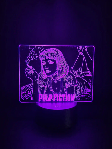 Lampara Led Pulp Fiction Decoración Ilusion 3d