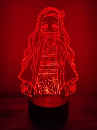 Lampara Led 3d Nezuko Demon Slayer Kny Envío Gratis