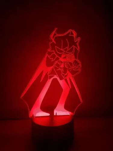 Fnf Selever Lampara Led 3d Friday Night Funkin Personajes  Negra