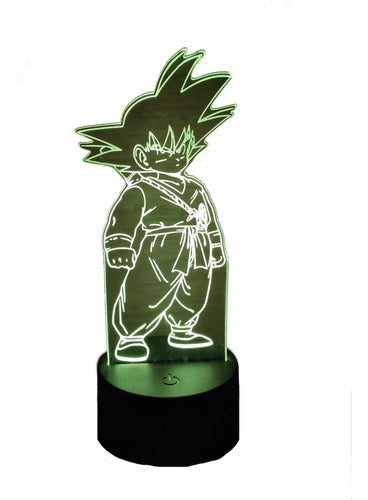 Lampara Led Ilusión 3d Goku Niño Dragon Ball Decoración