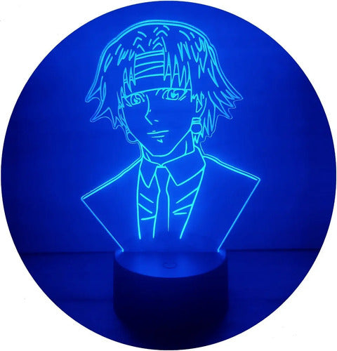 Kuroro Lucifer Chrollo Lampara Led Ilusion 3d Hunter X Hxh Negro Azul