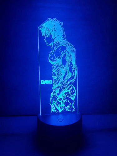 Baki The Grappler Lampara Led 3d Decoracion Anime Manga