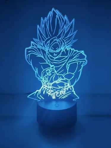 Goku Kame Hame Ha Dragon Ball Lampara Led Ilusion 3d