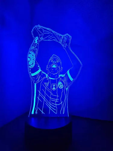 Lionel Messi Copa Argentina Fanart Lámpara Led Futbol