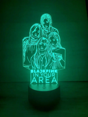 Black Pink Lampara Led Ilusion 3d Kpop K-pop Decoracion