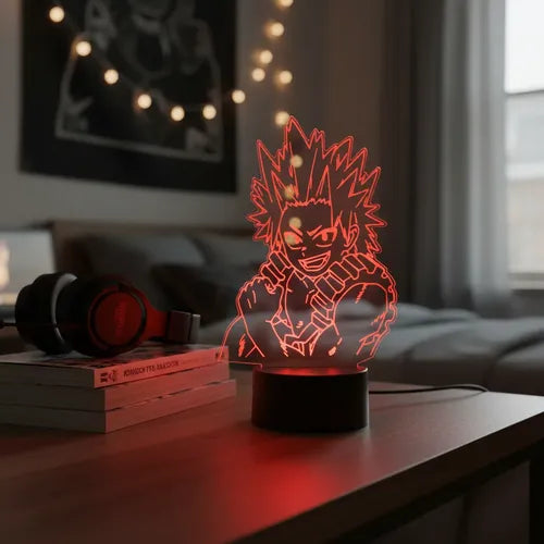 Kirishima Red Riot Lampara Led My Hero Academia Decoracion
